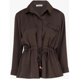 stand-prive.com Chemise satinée ample à liens - Brun brun 36 female