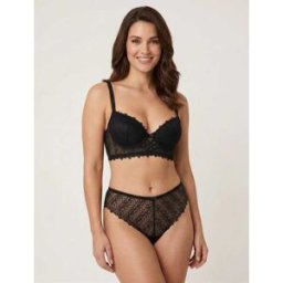 stand-prive.com Ensemble lingerie en dentelle fantaisie - Noir noir 85B/36 female
