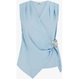 stand-prive.com Top croisé à empiècement bijou - Bleu ciel bleu-ciel 36 female
