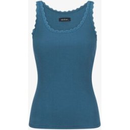 stand-prive.com Débardeur côtelé à dentelle - Bleu canard bleu-canard 36 female