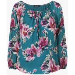 stand-prive.com Blouse manches longues imprimé floral - Bleu canard bleu-canard 36 female