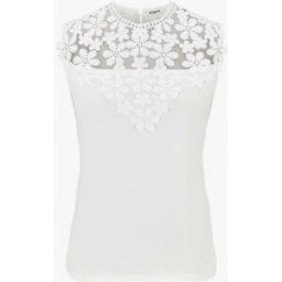 stand-prive.com Top sans manches col rond en dentelle - Blanc blanc 36 female