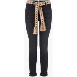 stand-prive.com Jean slim à ceinture graphique et bords à ourlet - Gris anthracite gris-anthracite 36 female