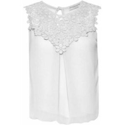 stand-prive.com Top voile plastron dentelle - Blanc blanc 36/38 female