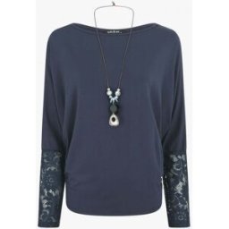 stand-prive.com Top ample manches longues en dentelle - Marine marine 36 female