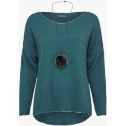stand-prive.com Pull oversize à liserés irisés avec sautoir - Bleu canard bleu-canard 36 female