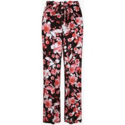 stand-prive.com Pantalon fluide motifs pétales de roses - Noir noir 36 female