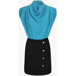 stand-prive.com Robe droite à encolure bénitier - Bleu canard bleu-canard 36 female