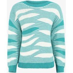 stand-prive.com Pull coupe droite imprimé graphique - Turquoise turquoise 36/38 female