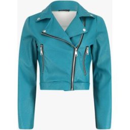 stand-prive.com Perfecto court en simili - Bleu canard bleu-canard 36 female