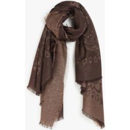 stand-prive.com Foulard rectangulaire irisée à motif cachemire - Chocolat chocolat T.U female