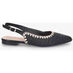 stand-prive.com Ballerines pointues effet osier - Noir noir 36 female