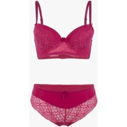 stand-prive.com Ensemble bustier à petites fleurs en dentelle - rouge framboise - rouge rouge 100C/42 female