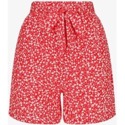 stand-prive.com Short fluide imprimé fleuri et ceinturé - Rouge rouge 36 female
