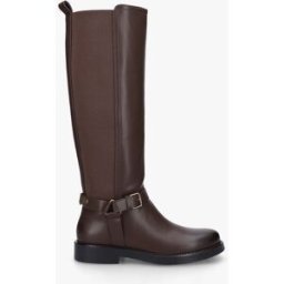 stand-prive.com Bottes à mollet élastiqué détail avec sangle et harnet décoratifs - Chocolat chocolat 36 female