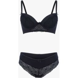 stand-prive.com Ensemble bustier à petites fleurs en dentelle - noir noir 100C/42 female