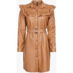 stand-prive.com Robe volantée effet vinyle - Camel camel 36 female