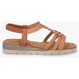stand-prive.com Nu-pieds élastiqués à perles en bois - Camel camel 36 female