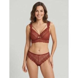 stand-prive.com Ensemble lingerie en dentelle à liens - Terracotta terracotta 85C/36 female
