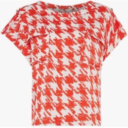 stand-prive.com Top ample à imprimé pied de poule graphique - rouge/écru rouge-ecru 36 female