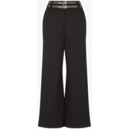 stand-prive.com Pantalon droit taille haute à double ceinture - Noir noir 36 female