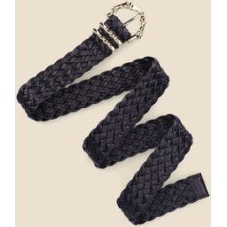 stand-prive.com Ceinture en simili tressé à boucle style bambou - Noir noir T.U female