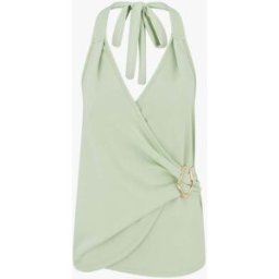 stand-prive.com Top à dos nu et empiècement bijou - Vert pomme vert-pomme 36 female