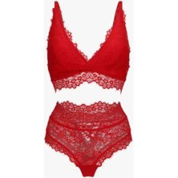 stand-prive.com Ensemble soutien-gorge triangle et string en dentelle - Rouge rouge 36 female