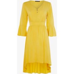 stand-prive.com Robe asymétrique à manches trompette - jaune jaune 36/38 female