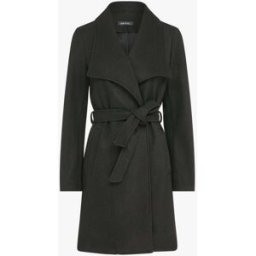 stand-prive.com Manteau long droit avec ceinture - Noir noir 36 female