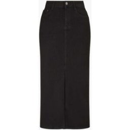 stand-prive.com Jupe mi-longue fendue en jean - Noir noir 36 female