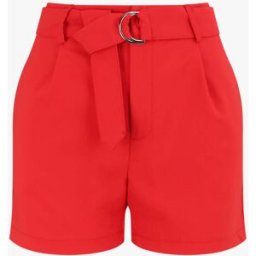 stand-prive.com Short fluide uni et ceinturé - Rouge rouge 36 female