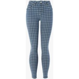 stand-prive.com Jean réversible imprimé pied de poule - denim - bleu denim bleu-denim 34 female