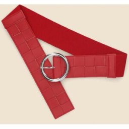 stand-prive.com Ceinture élastiquée effet tressé à boucle ronde - Rouge rouge T.U female