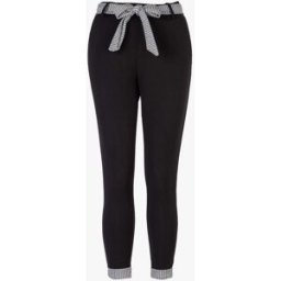 stand-prive.com Pantalon 7/8 à ourlets pied de poule - Noir noir 36 female