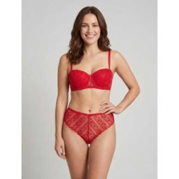 stand-prive.com Ensemble soutien-gorge et tanga ajouré en dentelle - Rouge rouge 85B/36 female