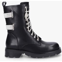 stand-prive.com Boots à lacets et bandes strassées - Noir noir 36 female