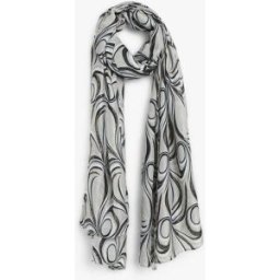stand-prive.com Foulard à imprimé vagues irisées - Noir noir T.U female