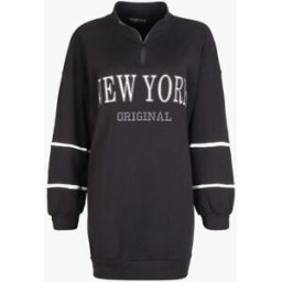 stand-prive.com Robe sweat oversize à col zippé - Noir noir 36/38 female