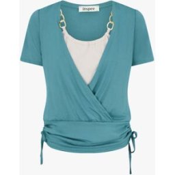 stand-prive.com Top effet superposé à chaînes - Turquoise turquoise 36 female