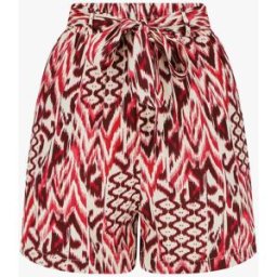 stand-prive.com Short fluide imprimé abstrait et ceinturé - Rouge rouge 36 female