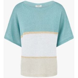 stand-prive.com Pull rayé fin à manches courtes - Turquoise turquoise 36/38 female