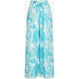 stand-prive.com Pantalon satiné imprimé tropical - Turquoise turquoise 36 female