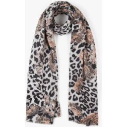 stand-prive.com Foulard à imprimé léopard et cachemire - Gris gris T.U female