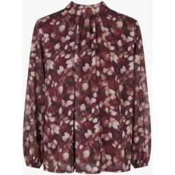 stand-prive.com Blouse fluide imprimé feuilles à liens - Prune prune T.U female