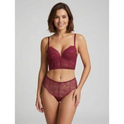 stand-prive.com Ensemble lingerie style corset à dentelle fleurie - Prune prune 85B/36 female