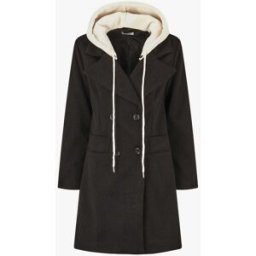 stand-prive.com Manteau à capuche style sweat - Noir noir 36 female