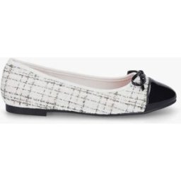 stand-prive.com Ballerines effet tweed et nœud - Blanc blanc 36 female
