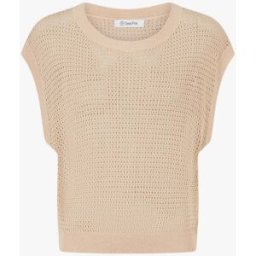 stand-prive.com Top filet de pêche en maille irisée - Champagne champagne T.U female