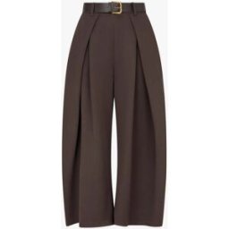 stand-prive.com Pantalon taille haute coupe ample à plis - Chocolat chocolat 36 female